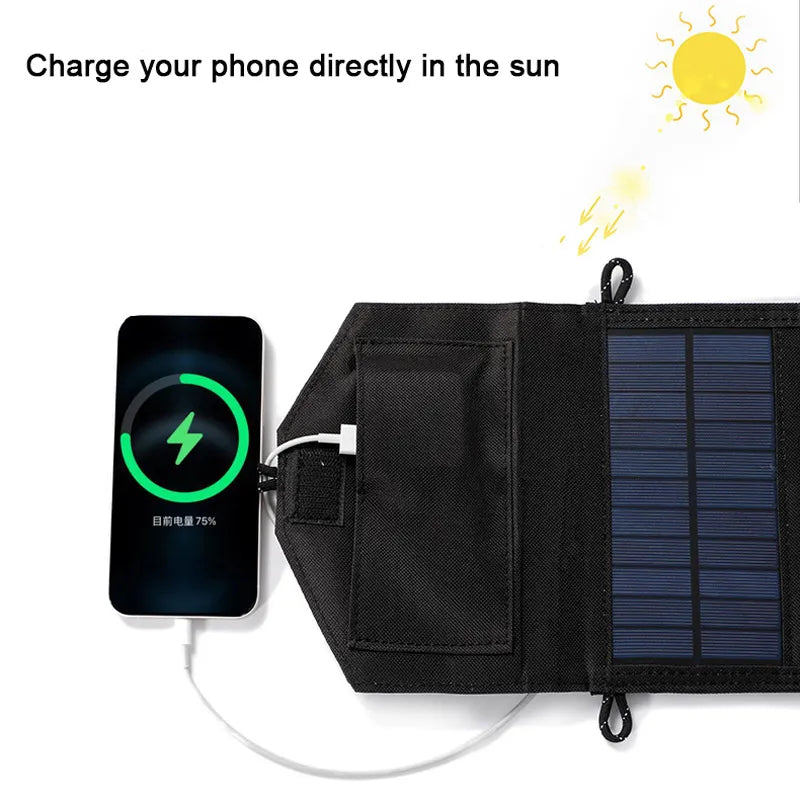 Flexible Solar panel 5V 2USB Portable Waterproof plate For cell phone power bank 500W Battery Charger outdoor tourism Fishing